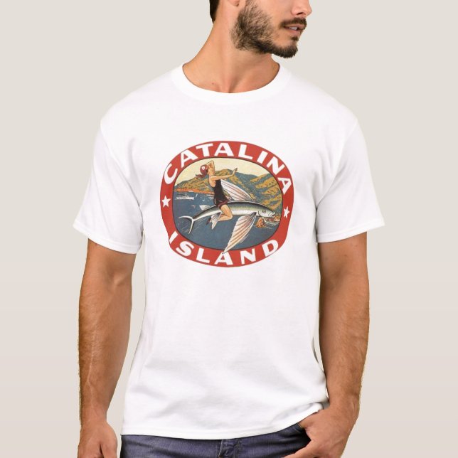 Isla de Catalina del vintage, camiseta de la (Anverso)