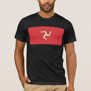 Isla de la camiseta de la bandera del hombre