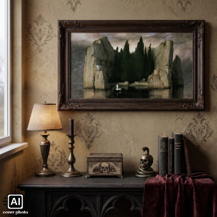 Isla de los Muertos por Arnold Bocklin, Arte Simbo