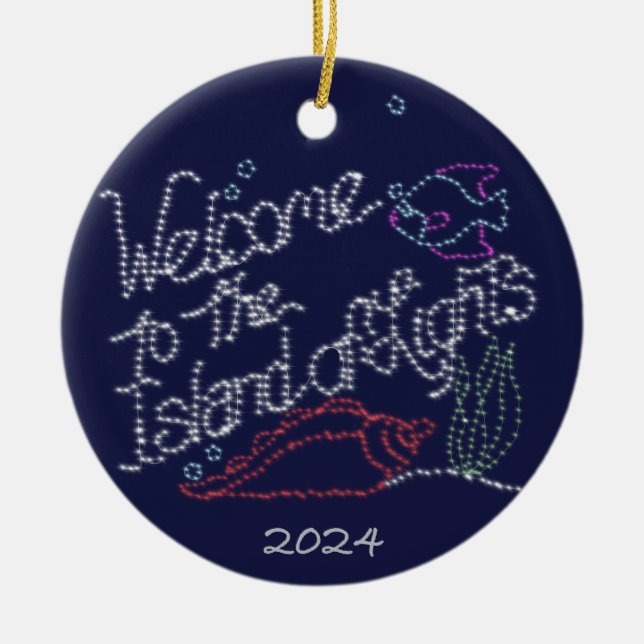 Isla De Luces Ornamento De Navidad (Frente)