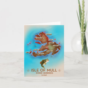 Isla de Mull Hébridas Interiores Escocia Mapa Anti