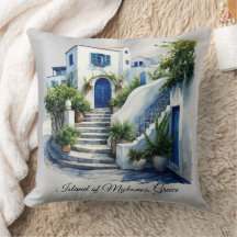 Isla de Mykonos, Cojín decorativo de Grecia