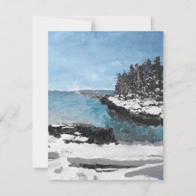 Isla de Pratt, Southport Maine, tarjeta de felicit (Anverso)