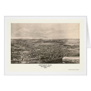 Isla de Presque, YO mapa panorámico - 1894