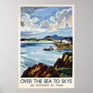 Isla de Skye, Escocia Póster Impresión de viaje vi