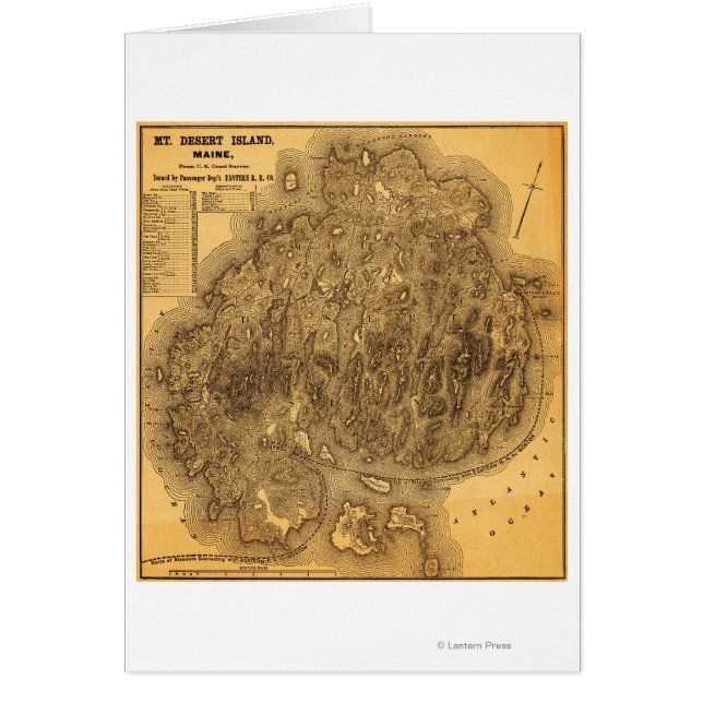 Isla del desierto del MonteMapa panorámico (Frente)