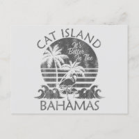 Isla del Gato Retro Bahamas postales crucero de va