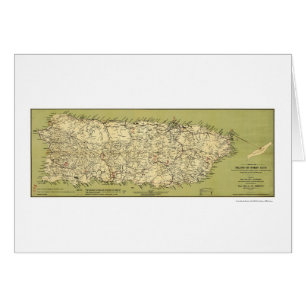 Isla del mapa 1900 de Puerto Rico