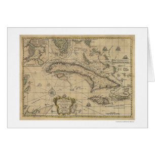 Isla del mapa de Cuba - 1762