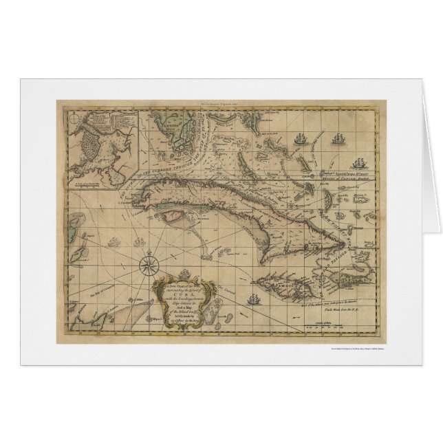 Isla del mapa de Cuba - 1762 (Anverso (Horizontal))