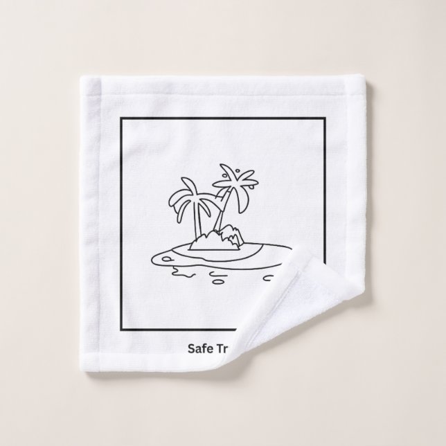 Isla del Paraíso, dibujo lineal (Toallita)