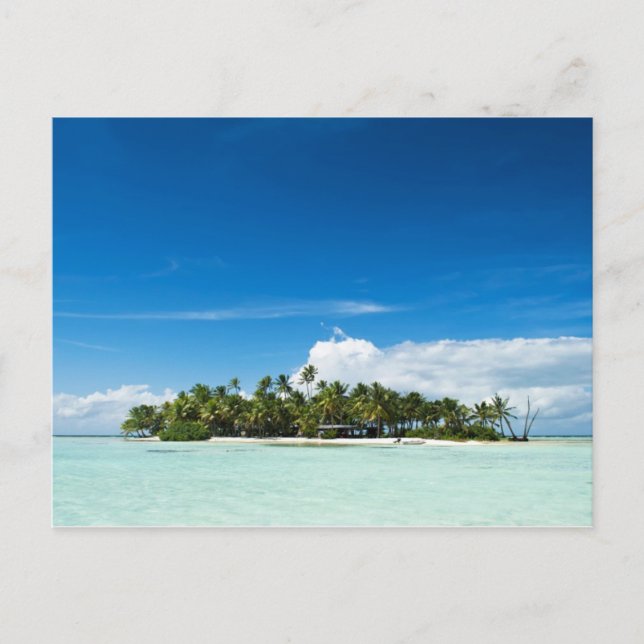 Isla deshabitada en la postal pacífica (Anverso)