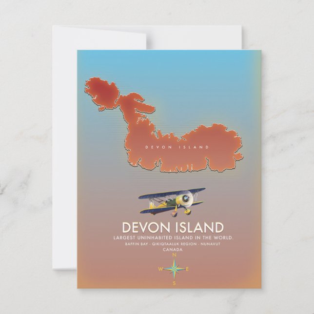 Isla Devon, mapa de canadá (Anverso)