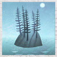Isla en el arte oceánico