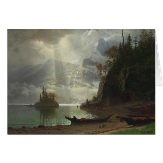 Isla en el lago (aceite en lienzo) (Anverso (Horizontal))