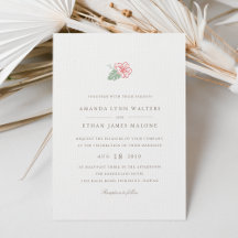 Isla Hibiscus Wedding Invitación