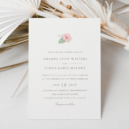 Isla Hibiscus Wedding Invitación
