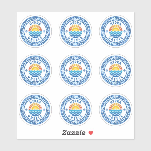 Isla Hydra, Grecia Pegatina de paquetes múltiples (Hoja)