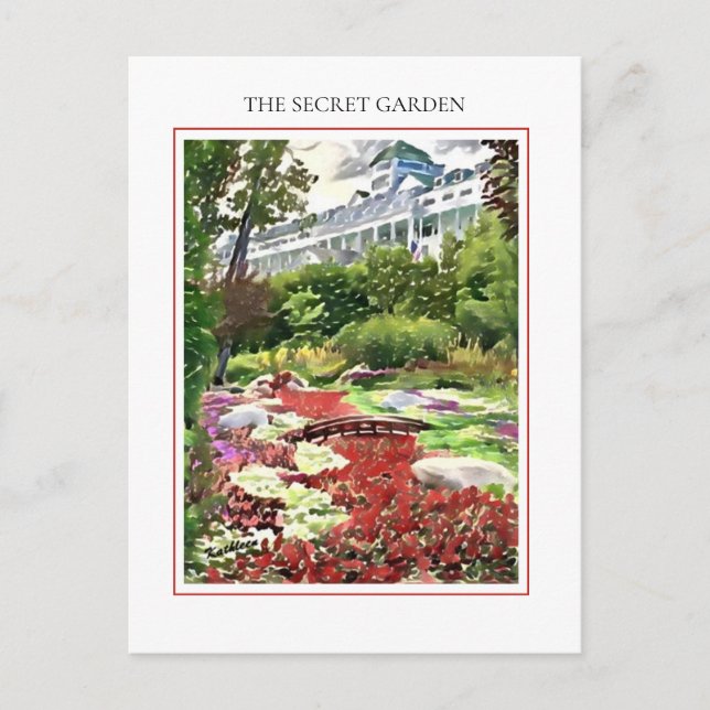 Isla Mackinac La postal de los jardines secretos (Anverso)