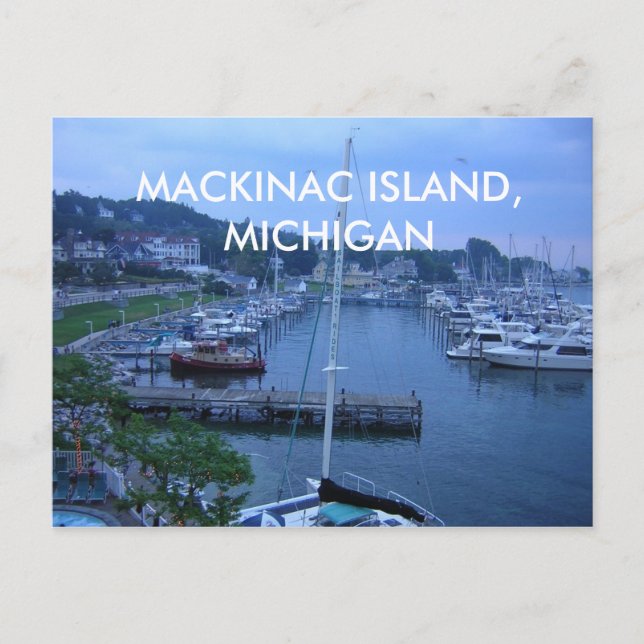 ISLA MACKINAC, TARJETA MICHIGAN POST (Anverso)