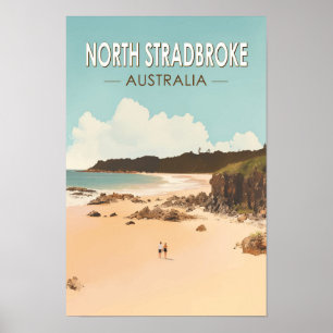 Isla North Stradbroke Australia Viaje Arte Retro
