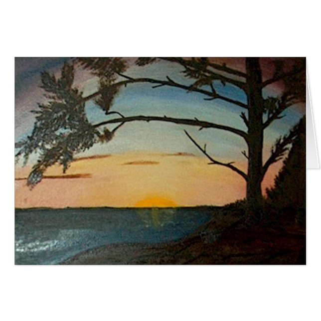 Isla pacífica de Wikininnish de la puesta del sol (Anverso (Horizontal))