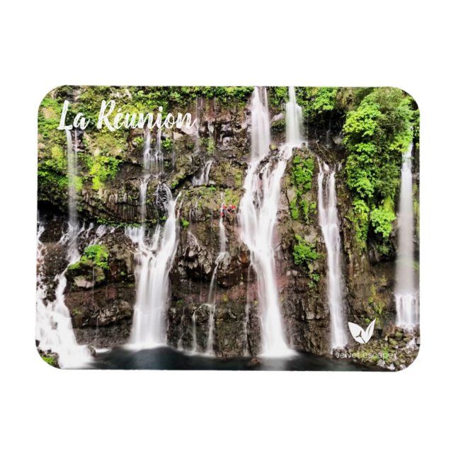 Isla Reunión - imán por escape de terciopelo (Horizontal)
