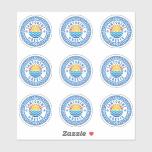 Isla Santorini, Grecia Pegatina de paquete múltipl