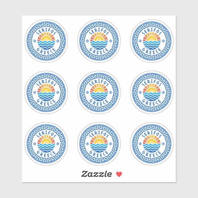 Isla Serifos, Grecia Pegatina de paquetes múltiple (Hoja)