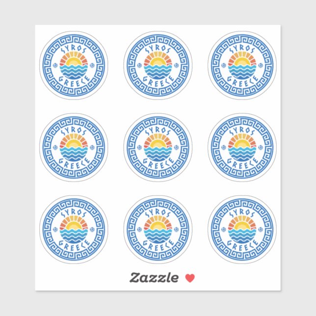 Isla Syros, Grecia Pegatina de paquetes múltiples (Hoja)