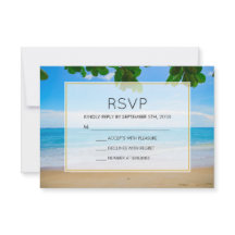 Isla Tropical Beach Vacation Wedding RSVP