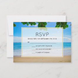 Isla Tropical Beach Vacation Wedding RSVP