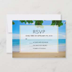 Isla Tropical Beach Vacation Wedding RSVP