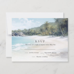 Isla Tropical Beach Wedding RSVP