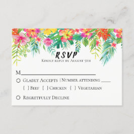 Isla Tropical Boda Floral RSVP