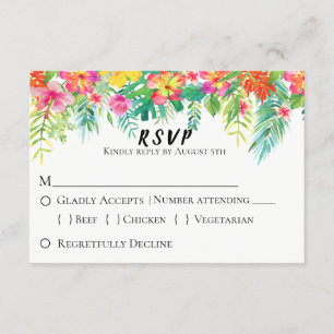 Isla Tropical Boda Floral RSVP
