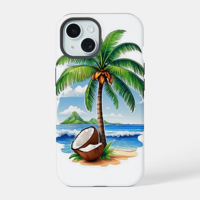 Isla Tropical de Árbol de Coco (Reverso )