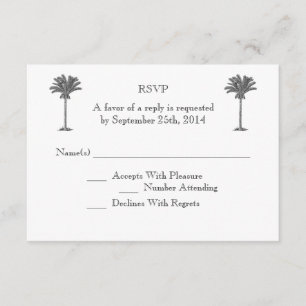 Isla tropical de la palmera formal que casa RSVP