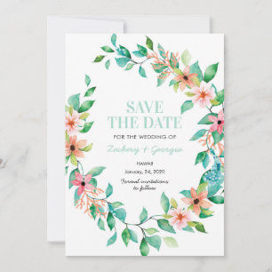 Isla Tropical Guardar las invitaciones de boda de 