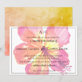 Isla Tropical Invitación a la boda de Hibiscus
