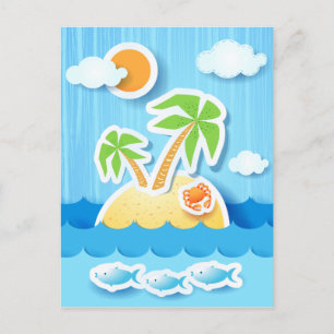 Isla tropical, postal