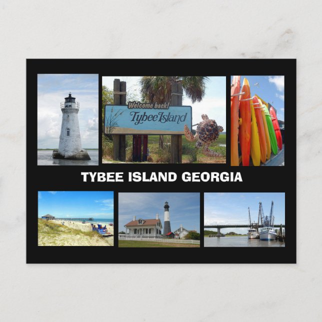 Isla Tybee, postal de Georgia (Anverso)