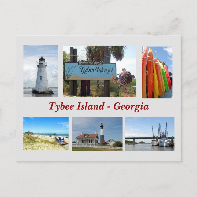 Isla Tybee, postal de Georgia (Anverso)