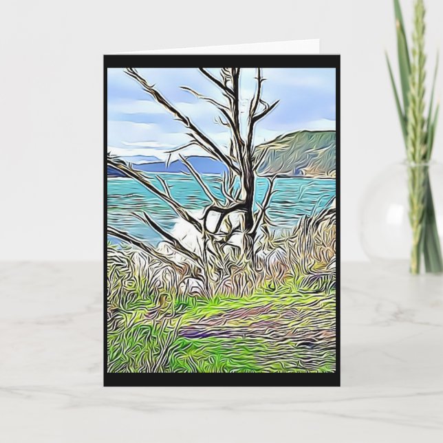 Isla Whidbey de West Beach Notecard (Anverso)