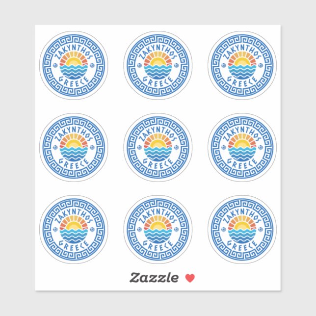 Isla Zakynthos, Grecia Pegatina de paquetes múltip (Hoja)