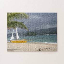 Island Beach Bote Paradise Jigsaw Puzzle