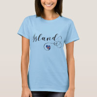 Ísland, camiseta del corazón de Islandia
