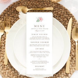 Island Hibiscus Boda Menu Card