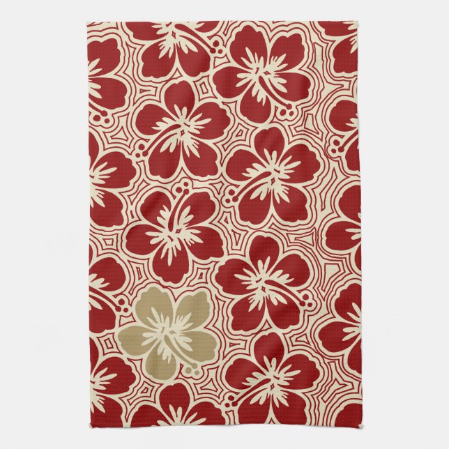 Island Hibiscus Hawaiian Kitchel Toalla (Vertical)