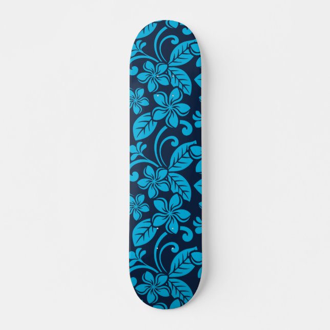 ISLAND PLUMERIA (BLUE x 2) Skateboard (Anverso )